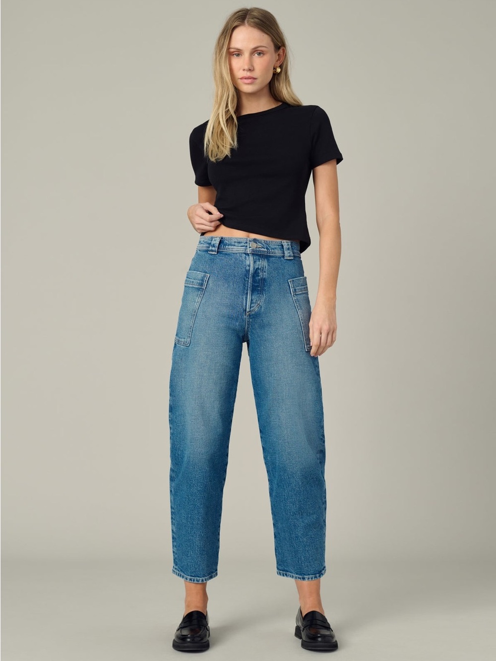 Joe's Jeans The Pheobe Patch Pocket Barrel Leg NWT Size 25 MSRP $198 Refined